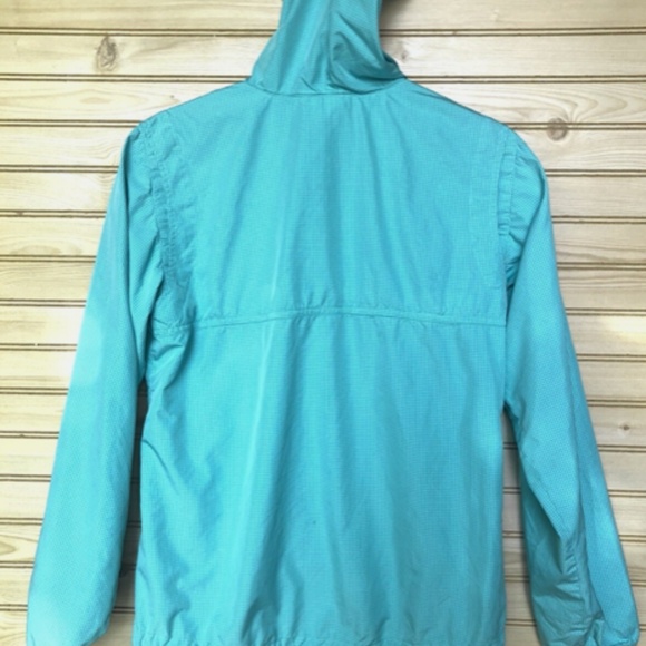 Nike ACG Aqua/Teal Mesh Lined Rip Stop Hooded Anorak/Rain Jacket Women's S - Picture 2 of 10